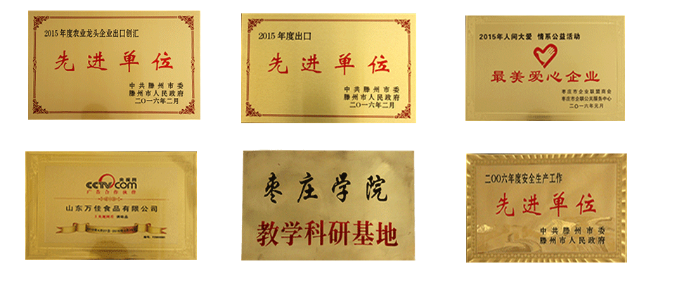 萬佳企業(yè)榮譽(yù)